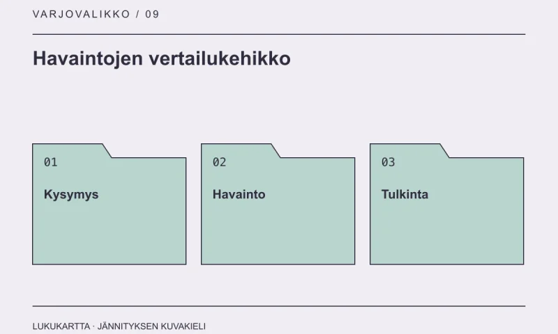 Havaintojen vertailukehikko: Kysymys, Havainto, Tulkinta